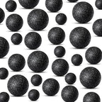 150 Pieces Vase Filler Faux Pearls Vase Makeup Beads No Hole Gloss Bead Mixed Sizes Round Pearl for Home Party Wedding Decor, 8/14/20 mm(Glitter Black)