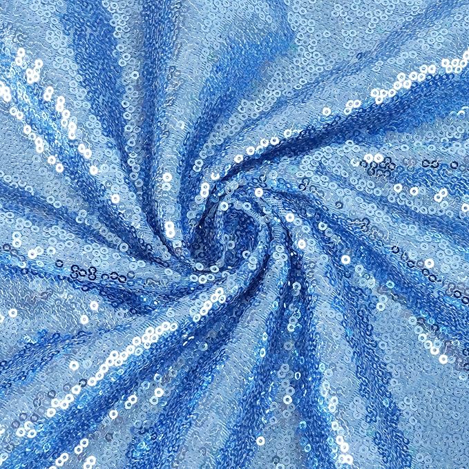 Eternal Beauty Baby Blue Sequin Backdrop, 20x10 Ft Glitter Background Curtains for Shimmer Photography Party Wedding Birthday Back Drop Decor