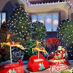 YEGUO 165ft 500 LED Christmas Lights Outdoor Waterproof, Blue and White String Light Indoor, 8 Modes Green Wire Twinkle Tree Lights Plug in with Memory Timer