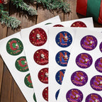 callie Personalized Christmas Stickers - Custom Name & Initial, 1.97 Inch Cartoon Santa Claus Design Merry Christmas Stickers Labels for Envelopes Seals Crafts Cards Gifts (30PCS)