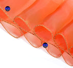 MDS Pack of 125 PCS Organza Chair Sashes Wider Dining Chair Bows Ribbon Tie Back for Wedding Party Birthday Bridal Shower Reception Event Banquet Home Chair Cover Decoration - Brunt Orange