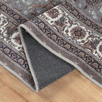 Bloom Rugs Washable Non-Slip 6' x 9' Rug - Slate Gray Traditional Oriental Area Rug for Living Room, Bedroom, Dining Room, and Kitchen - Exact Size: 6' x 9'