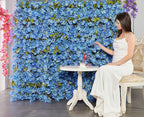 Flower Garland, Artificial Hydrangea Vine Flowers, Hanging Fake Hydrangeas Vine for Room Anniversary Wedding Birthday Christmas Wall Arch Decor, 2 Pcs, Floral Garland, Blue Flower