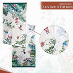 Maison d' Hermine Table Runner 100% Cotton Single Layer Table Runners 108 inches Long Decorative for Kitchen Dining Party Baby Shower Wedding Bridal Shower Spring Summer (Tropiques, 14.50" x 108")