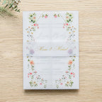 PONATIA 50PCS Vellum Jackets for 5x7 Invitation Cards- 135GSM Wild Flowers Printed Vellum Sleeves, Quinceanera Wedding Invitation Cards Wraps, Transparent Christmas Gift Cards Jackets