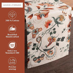 Maison d' Hermine Table Runner 100% Cotton Single Layer Table Runners 108 inches Long for Thanksgiving Christmas Decorations Home Kitchen Dining Party Wedding (Dalida, 14.5" x 108")