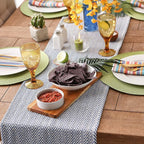 DII Woven Basic Tabletop Collection, Chevron Table Runner, 15x72, Nautical Blue
