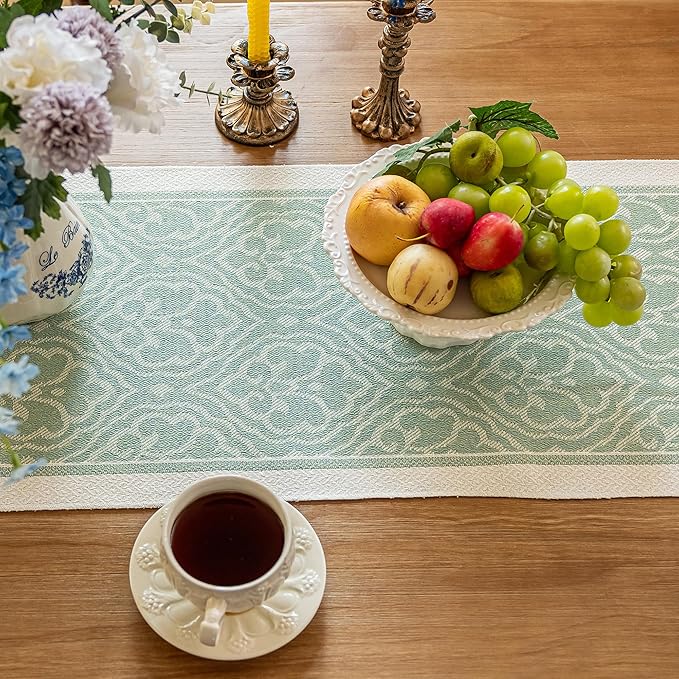 Table Runners 107 Inches,Waterproof Boho Table Runner with Tassel Fringe,Table Runner for Party Coffee Table
