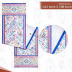 Maison d' Hermine Table Runner 100% Cotton Single Layer Table Runners 108 inches Long Decorative for Home Kitchen Dining Party Wedding Bridal Shower Spring Summer (Indian Floral, 14.50" x 108")