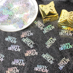 Birthday Confetti Happy Birthday Party Table Decorations Rainbow Silver Paper Table Scatters for Kids/Adult Birthday Anniversary DIY Crafts Party Supplies 100PC