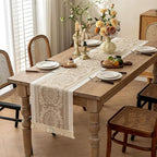 Table Runners 107 Inches,Waterproof Boho Table Runner with Tassel Fringe,Table Runner for Party Coffee Table