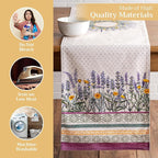 Maison d' Hermine Table Runner 100% Cotton Double Layer Table Runners 108 inches Long Decorative for Home Kitchen Dining Party Wedding Bridal Shower Spring Summer (Fanny Lavender, 14.50" x 108")