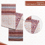 Maison d' Hermine Table Runner 100% Cotton Double Layer Table Runners 108 inches Long for Thanksgiving Christmas Decorations Home Kitchen Dining Party Wedding (Fair Isle, 14.5" x 108")