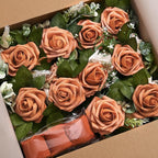 Wedding Aisle Decorations for Wedding Ceremony Set of 10 Pew Flowers for Church Chair Decorations Party Decor with Artificial Flowers Eucalyptus and Ribbons Terracotta
