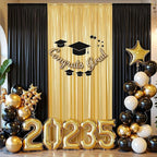 20ft x 10 ft Glitter Gold Backdrop Curtain for Parties, Wrinkle Free Non-See Through Not Fall-Off Sequin Gold Shimmer Photo Backdrop Drapes for Graduation Photography Background Cloth-4 Panels 5x10ft
