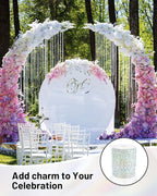 99FT Crystal Garland Strands, Acrylic Iridescent Crystal Beads String Roll, Diamond-Shaped Crystal Garland for Christmas Tree Wedding Party Decorations Beaded Curtain DIY Crafting Projects