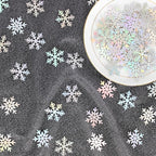 200PC Iridescent Snowflakes Confetti for Winter Wonderland Party Decorations Snowflake Table Scatter for Christmas Baby Shower Wedding Birthday Party Decor