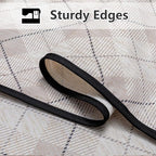 MYSKY HOME Table Cloth 60x120 in Rectangle, Heavy Duty Linen Look Waterproof Tablecloths Farmhouse Tablecloth, Wrinkle Free Table Cover with Black Plaid for Kitchen Dining, Party