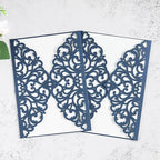 20Pcs Navy Blue Laser Cut Invitation Cards With Blank Inner Sheets for Wedding Cards Bridal Shower Engagement Quinceanera Invitation (No Envelopes)
