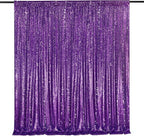 Purple Sequin Backdrop 8ft x 8ft Glitter Party Backdrop Curtains Glitter Background for Baby Shower Wedding Decorations