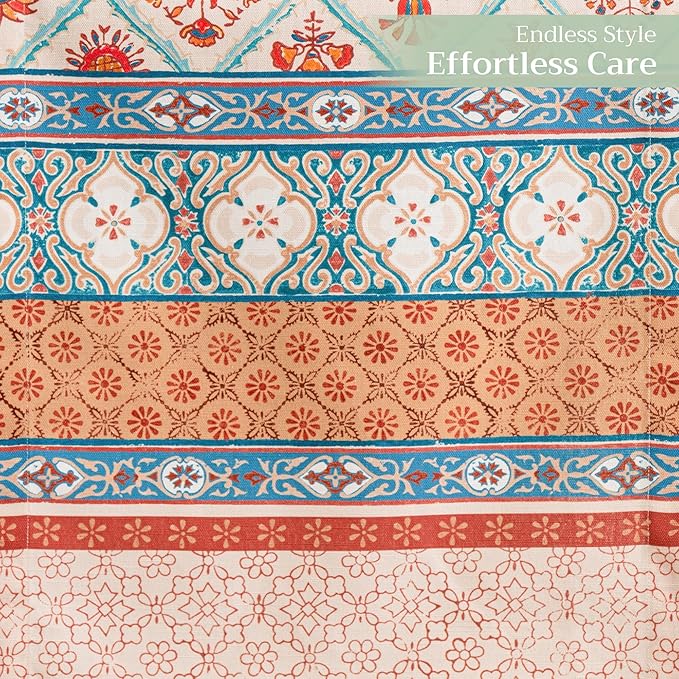 Maison d' Hermine Table Runner 100% Cotton Double Layer Table Runners 108 inches Long for Thanksgiving Christmas Decorations Home Kitchen Dining Party Wedding (Romane, 14.5" x 108")