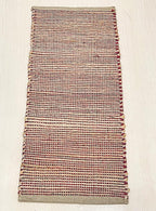 Chardin home Natural Jute Table Runner 13x48 Inch – Vintage Boho Rustic Table Decor – Handwoven Table Runner in Natural Jute and Red – Farmhouse Dining or Console Table Accent