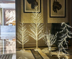 LITBLOOM Birch Garland with Lights 6FT 120 Fairy Lights Plug in, Lighted White Twig Vine Garland for Home Mantle Wall Christmas Decoration Inside Outside