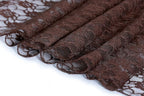MDS Pack of 25 Wedding 12 x 108 inches Lace Table Runner for Wedding, Decorations for Birthday Parties, Banquets, Graduations, Engagements, and Runners fit Rectangle, Round Table- Coffee