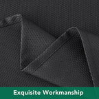 Biscaynebay Textured Fabric Tablecloths 70x120 Inches Rectangular, Black Water Resistant Spill Proof Tablecloths for Dining, Kitchen, Wedding and Parties, Machine Washable