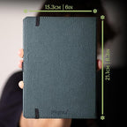 Dingbats* Wildlife Dotted Journal Notebook A5 - Vegan Leather Hard Cover, Ideal for Work, Travel - Pocket, Elastic Closure, Bookmark