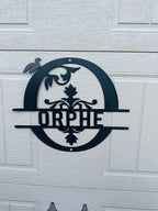 Personalized Metal Name Signs, Split Letter Monogram Wall Decor, Custom Last Name Sign, Family Name Sign for Outdoor, Personalized Wedding Gift, Garden Decor, Metal Wall Art, Housewarming Gift (MonogramDesign_4)