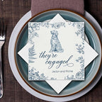 Luxury Personalized Dog Wedding Napkins, Custom Wedding Cocktail Napkins, Beverage Luncheon Cocktail Bar Napkin For Reception, Napkin for Pet Lovers, Engagement Party, Bridal Shower