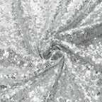 Eternal Beauty Sequin Backdrop Curtains, 2x8 Ft-2 Panels Silver Back Drop for Shimmer Photography Party Wedding Birthday Decor