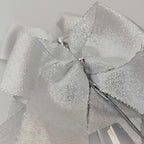 36pcs 4-1/2" Metallic Silver Bows with Twist Ties for Gift Wrapping Packing Christmas Decoration (4.5",Silver)