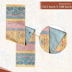 Maison d' Hermine Table runner 100% Cotton Double Layer Table Runners 108 inches long Decorative for Home Kitchen Dining Party Baby Shower Wedding Bridal Shower Spring Summer (Marquise, 14.50" x 108")