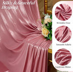 20ftx10ft Rose Gold Sequin Backdrop Curtain for Parties, Wrinkle Free Thick Glitter Sparkle Photo Backdrop Drapes 4 Panels 5x10FT Shimmer Back Drop Cloth for Wedding Birthday Photography Background