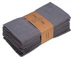 Urban Villa Dinner Napkins Solid Grey Color Cloth Napkins (Set of 12) Oversized 20x20 Inches 100% Cotton Slub Premium Quality Soft Durable with Mitered Corners Reusable Washable Everyday Use Napkins