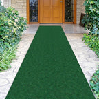 Ottomanson 2'7" x 10' Hallway Runner with Scraper Pile - Extra Durable Non-Slip Rug Mat for Indoor & Outdoor Use - Ideal for Kitchen, Entryway & Garage - High-Traffic Carpet, Green