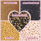 Confect Sprinkles- Red Carpet Glam Cake Decorating Sprinkles – Edible Black, White & Champagne Gold Dragees, Gold & Black Jimmies Mix – Sprinkle Mix for Cakes, Cupcakes, Cookies & Dessert Decoration- Vegan, Gluten-Free, Nut-Free, Soy-Free, Dairy-Free, ...