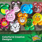 Hefty Zoo Pals Party Edition Paper Plates for Kids, Assorted Animal Designs, 7.75 Inches with Two Dipping Compartments, Multi-Color, 20 Count