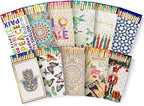 Decorative Matches Box -4-Inch Long Matches for Candles with Strike - Wooden Colorful Candle Sticks with Rainbow Tips - 50 Pc Match Sticks - Matchbox Designs of Your Choice (2 Unique Box Designs)