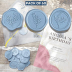 Wax Seal Stickers (60 Pcs, 3 Designs in 1 Pack) Premium Envelope Seal Stickers for Wedding Invitation Envelopes, Adhesive Wax Seals, Perfect for Seating Chart, Gift Wrapping