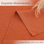 maxmill Linen Textured Rectangular Tablecloth Water Resistance Antiwrinkle Spillproof Fall Table Cloth for Dining Room, Thanksgiving Party Holiday Dinner, Halloween Tablecloths, 60 x 108 Inch, Rust