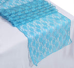 MDS Pack of 12 Wedding 12 x 108 inches Satin Table Runner for Wedding, Decorations for Birthday Parties, Banquets, Graduations, Engagements, Runners fit Rectangle, Round Table- Turquoise