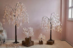 LITBLOOM Lighted Cherry Blossom Tree Pink 18IN 40 LED with Timer Artificial Tabletop Bonsai Tree Lights USB Plug or Battery Operated for Wedding Party Home Birthday Decoration