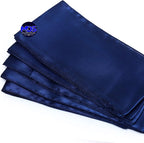 MDS Pack of 75 PCS Satin Chair Sashes Charmeuse Sateen Dining Chair Bows Ribbon Ties Back Sash for Wedding Party Birthday Home Hotel Restaurant Banquet Decoration (7 x 108 Inch, Navy Blue)
