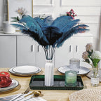 Holmgren Turquoise Ostrich Feathers Bulk - 20pcs Making Kit 22 Inch Boho Ostrich Feathers for Vase, Floral Arrangement, Wedding Party Centerpieces and Home Decorations (Turquoise)