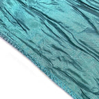 YOUR CHAIR COVERS - 90 x 132 inch Rectangular Crinkle Taffeta Tablecloth - Teal, Rectangle Table Linens for 6 ft Rectangular Tables, Wedding Crushed Table Cloth
