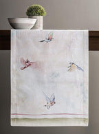 Maison d' Hermine Table Runner 100% Cotton Single Layer Table Runners 108 inches Long Decorative for Home Kitchen Dining Party Wedding Bridal Shower Spring Summer (Flying Birds, 14.50" x 108")
