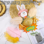 SOGUGOM Champagne Craft Ostrich Feathers - 30PCS 6-8 inch Small Ostrich Feathers Kit for Centerpieces, Kindergarten Crafts, Dream Catchers and DIY Projects(Champagne)